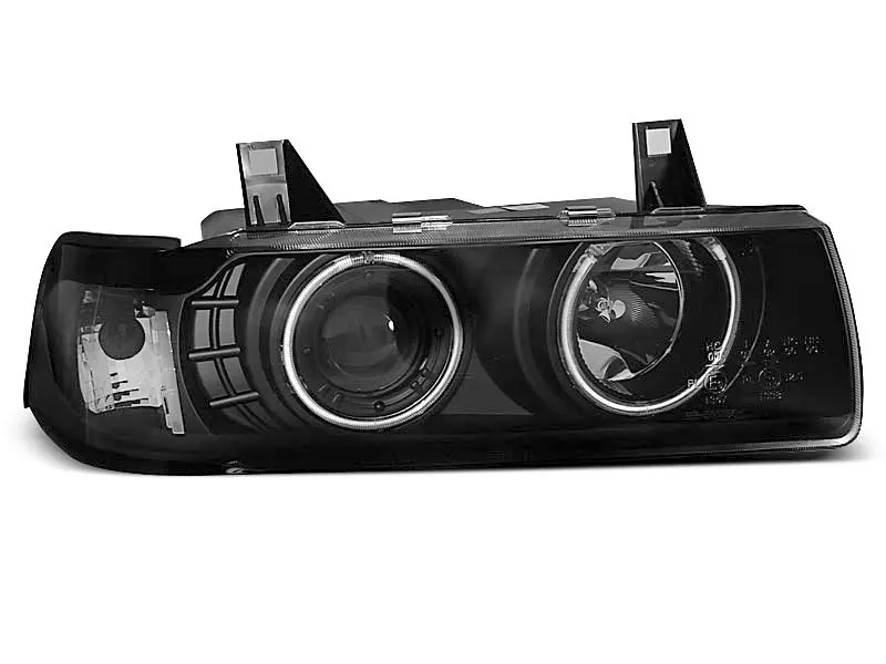 Frontlykter BMW 3 (E36) 1990-1999 ANGEL EYES CCFL BLACK – bilde 3