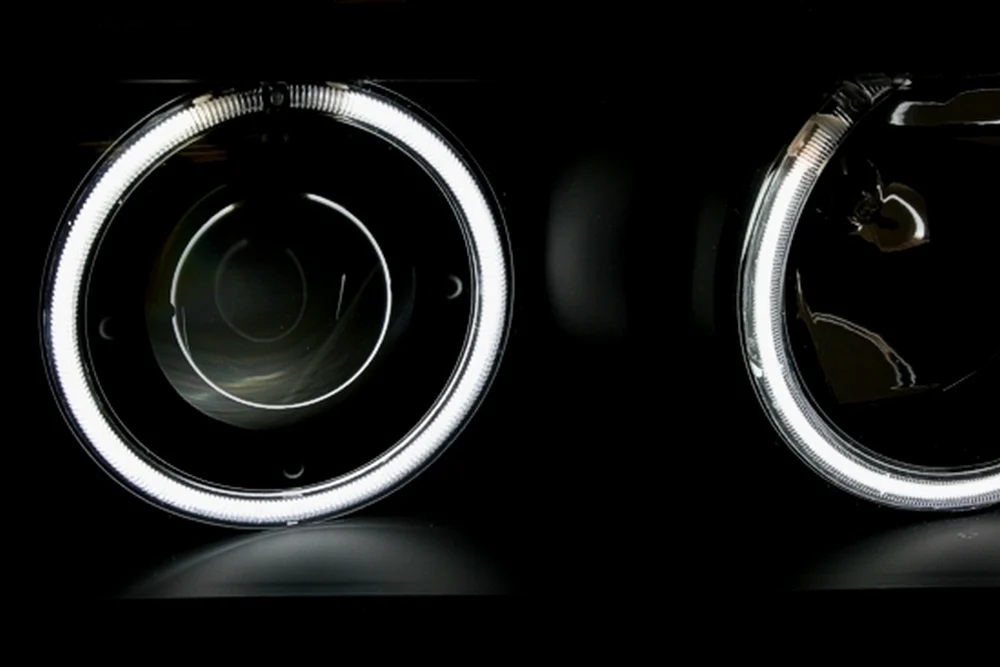 Frontlykter BMW 3 (E36) 1990-1999 ANGEL EYES CCFL BLACK – bilde 3