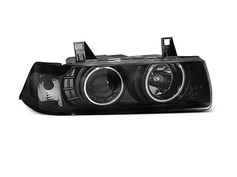 Frontlykter BMW 3 (E36) 1990-1999 ANGEL EYES CCFL BLACK – bilde 4