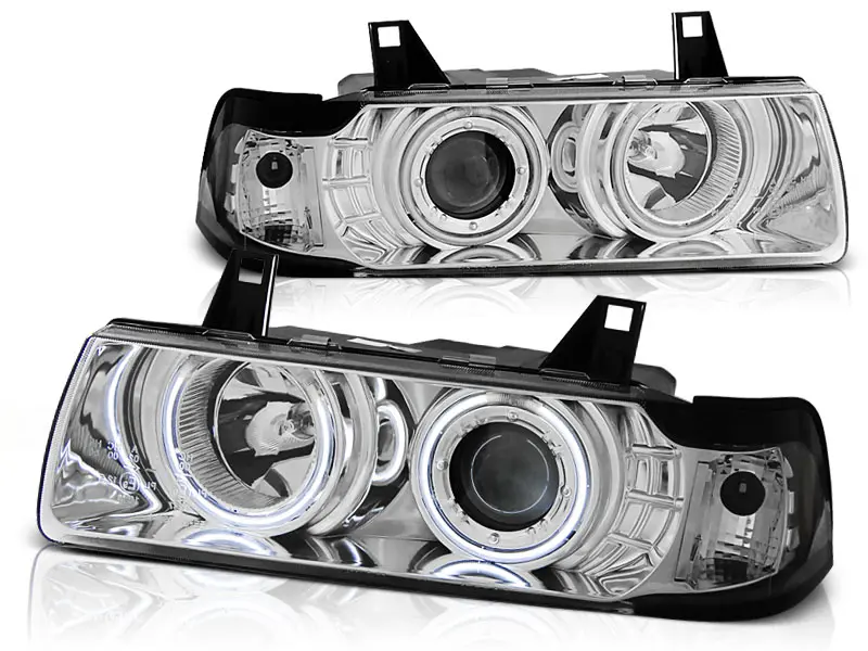 Frontlykter BMW 3 (E36) 1990-1999 ANGEL EYES CCFL CHROME