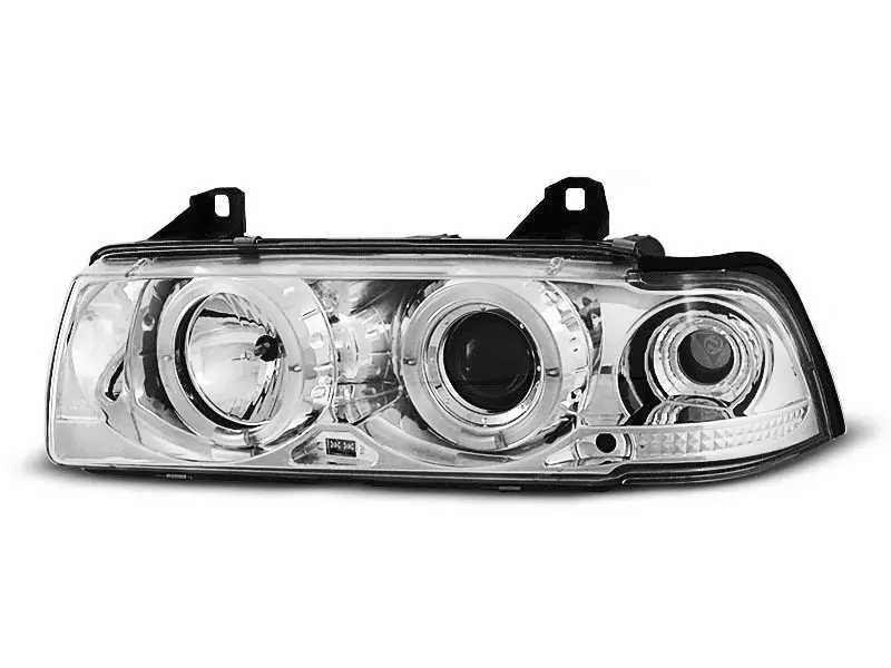 Frontlykter BMW 3 (E36) 1990-1999 ANGEL EYES CHROME – bilde 3