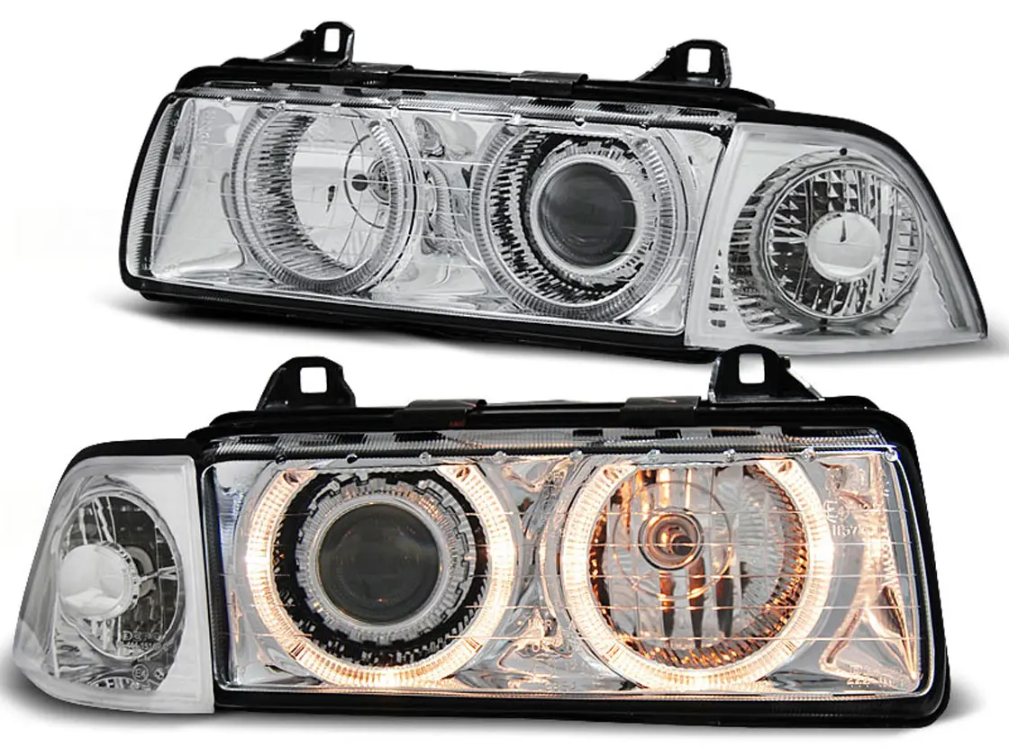 Frontlykter BMW 3 (E36) 1990-1999 | ANGEL EYES CHROME
