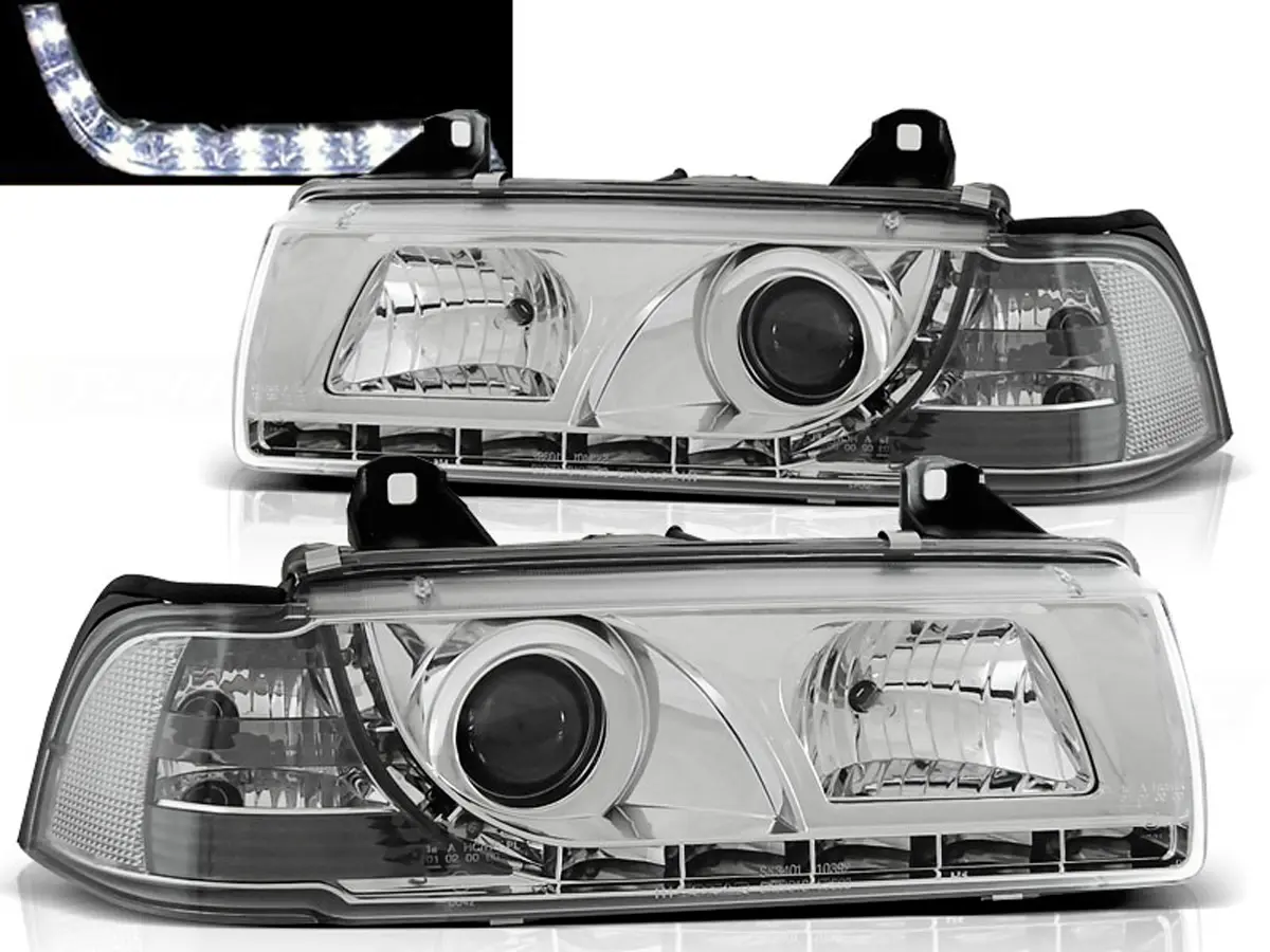Frontlykter BMW 3 (E36) 1990-1999 DAYLIGHT CHROME