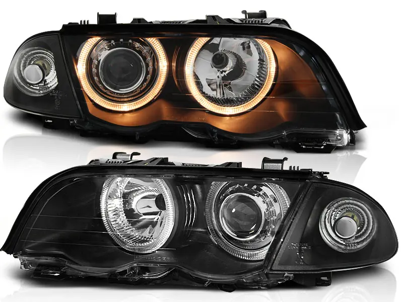 Frontlykter BMW 3 (E46) 1998 - 2001 | ANGEL EYES BLACK – bilde 3