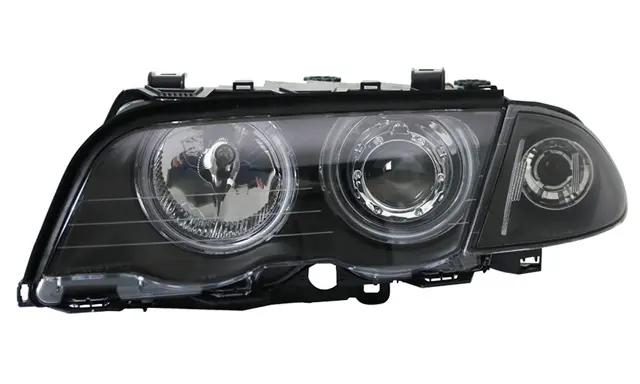 Frontlykter BMW 3 (E46) 1998 - 2001 │ ANGEL EYES CCFL BLACK – bilde 5