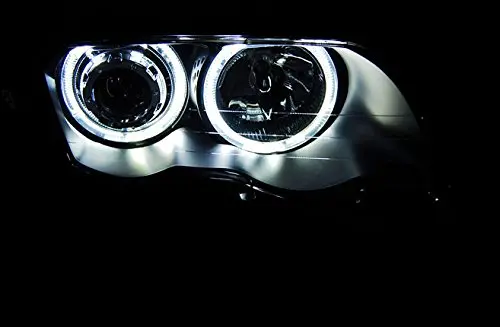 Frontlykter BMW 3 (E46) 1998-2001 ANGEL EYES LED BLACK Image 2