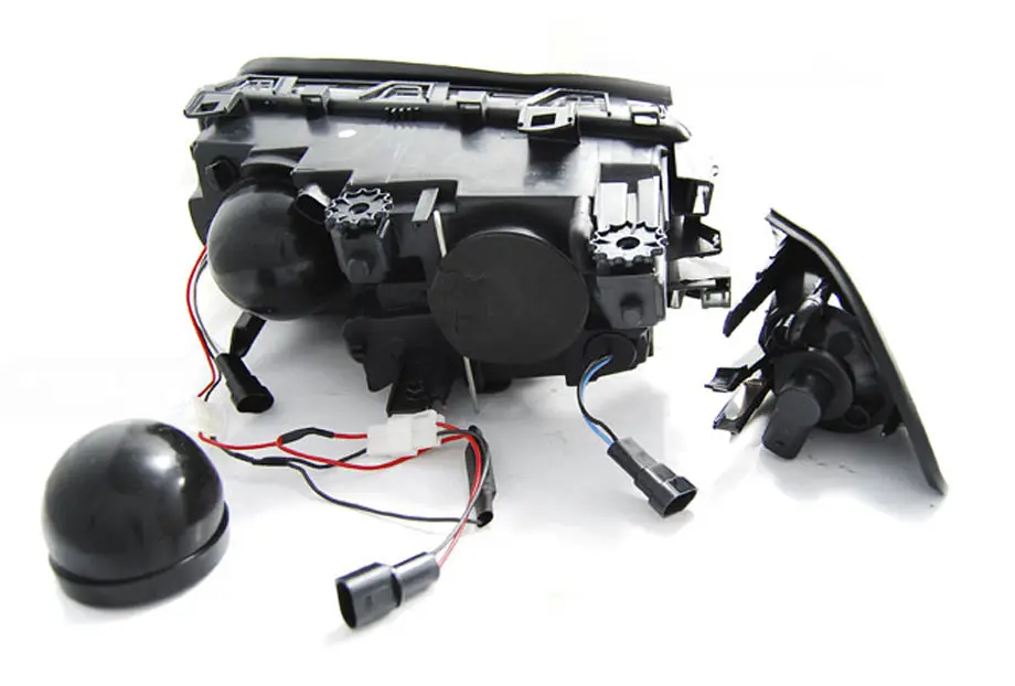 Frontlykter BMW 3 (E46) 1998-2001 ANGEL EYES LED CHROME Image 3