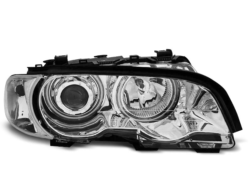 Frontlykter BMW 3 (E46) 1999-2003 ANGEL EYES CCFL CHROME – bilde 4
