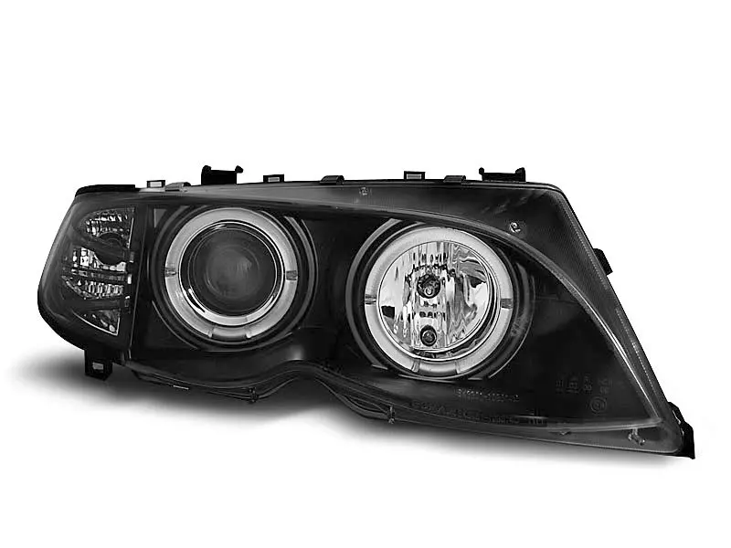Frontlykter BMW 3 (E46) 2001-2005 ANGEL EYES BLACK – bilde 3