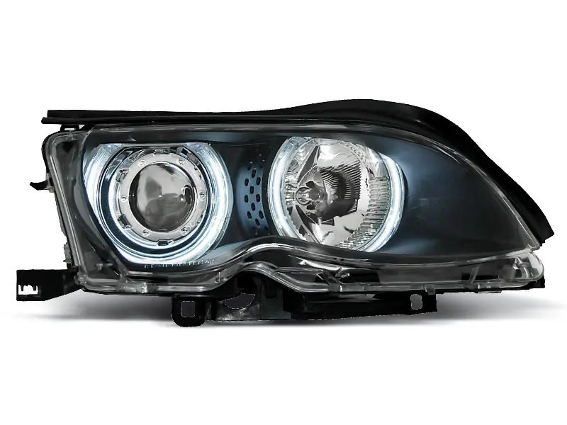 Frontlykter BMW 3 (E46) 2001 - 2005  │ Angel Eyes CCFL Black Image 7