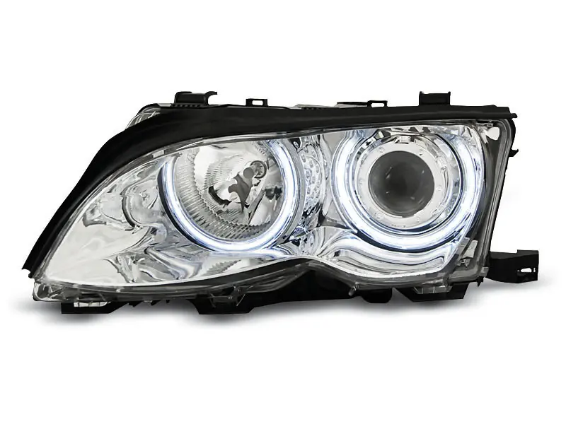 Frontlykter BMW 3 (E46) 2001-2005 ANGEL EYES CCFL CHROME – bilde 5