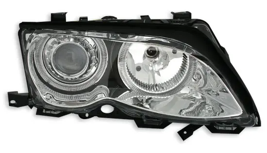 Frontlykter BMW 3 (E46) 2001-2005 ANGEL EYES CHROME – bilde 2