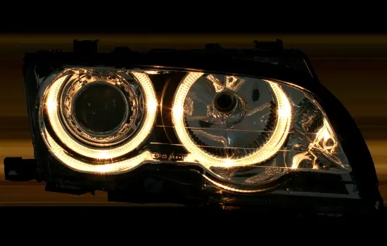 Frontlykter BMW 3 (E46) 2001-2005 ANGEL EYES CHROME – bilde 3