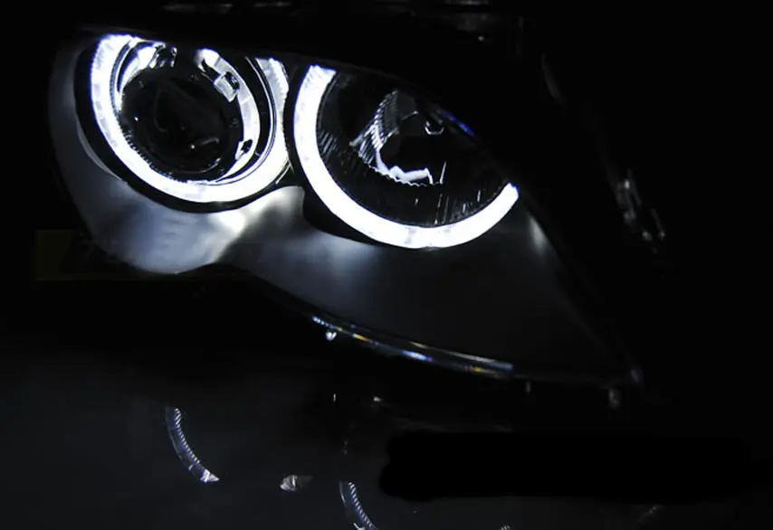 Frontlykter BMW 3 (E46) 2001-2005 ANGEL EYES LED BLACK Image 3