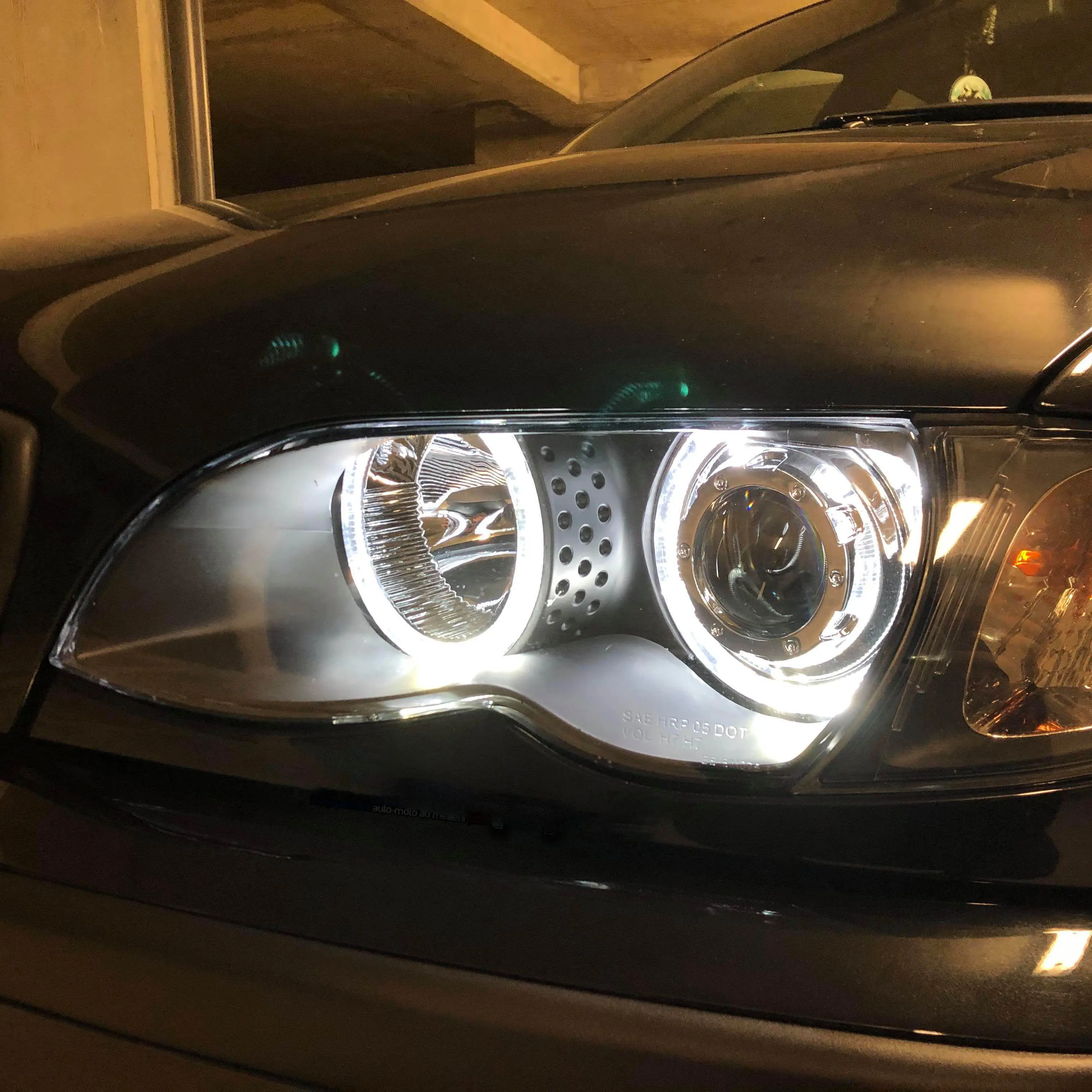 Frontlykter BMW 3 (E46) 2001-2005 ANGEL EYES LED BLACK Image 5