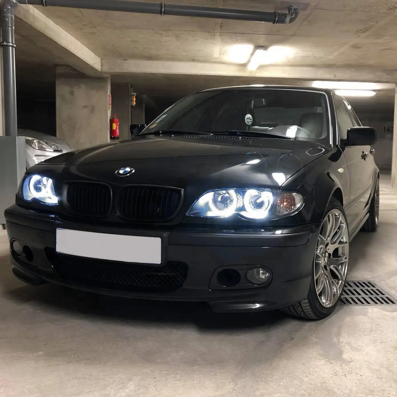 Frontlykter BMW 3 (E46) 2001-2005 ANGEL EYES LED BLACK Image 7