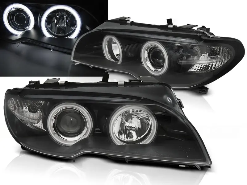 Frontlykter BMW 3 (E46) 2003-2006 ANGEL EYES CCFL BLACK Image 2