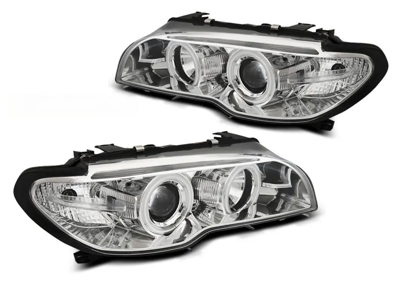 Frontlykter BMW 3 (E46) 2003-2006 ANGEL EYES CCFL CHROME – bilde 5