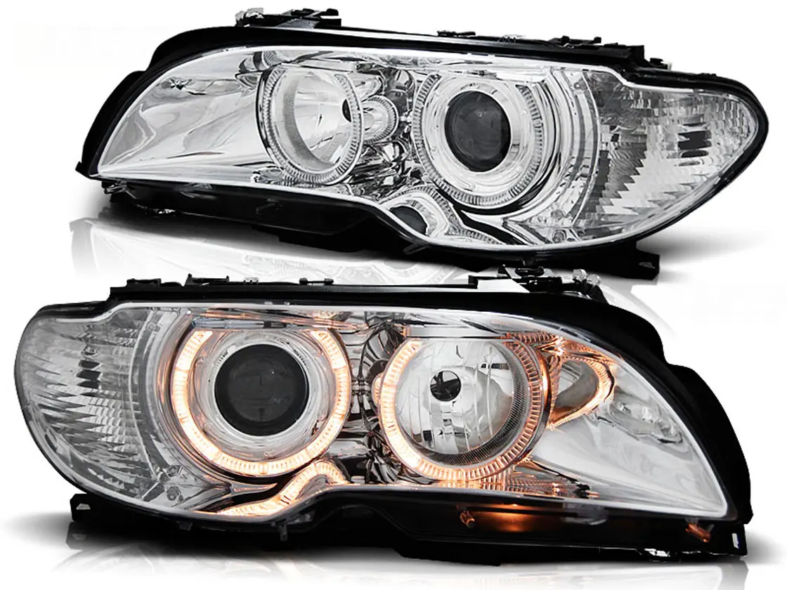 Frontlykter BMW 3 (E46) 2003 - 2006 | ANGEL EYES CHROME
