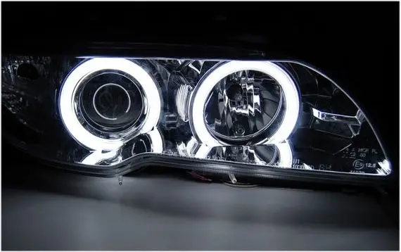 Frontlykter BMW 3 (E46) 2003-2006 XENON ANGEL EYES CCFL CHROME Image 3