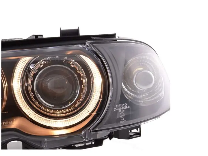 Frontlykter BMW 3 (E46) Coupe 1999-2001 ANGEL EYES BLACK – bilde 3