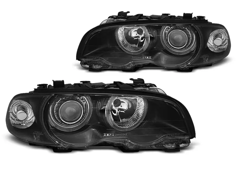 Frontlykter BMW 3 (E46) Coupe 1999-2001 ANGEL EYES BLACK – bilde 5