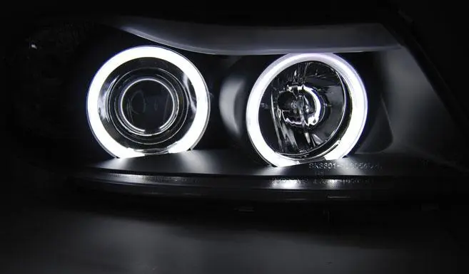 Frontlykter BMW 3 (E90/E91) 2004-2008 ANGEL EYES CCFL BLACK – bilde 4