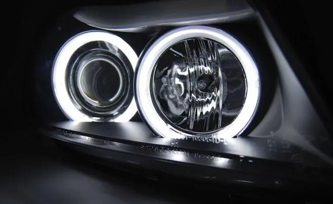 Frontlykter BMW 3 (E90/E91) 2004-2008 ANGEL EYES CCFL BLACK – bilde 5