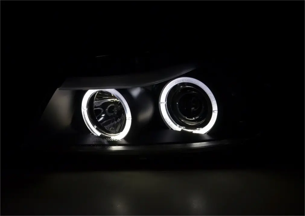Frontlykter BMW 3 (E90/E91) 2005-2008 | Angel Eyes Black – bilde 5