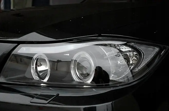 Frontlykter BMW 3 (E90/E91) 2005-2008 | Angel Eyes Black – bilde 6