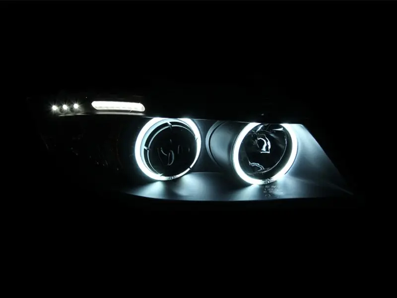 Frontlykter BMW 3 (E90/E91) 2005-2008 ANGEL EYES CCFL BLACK – bilde 5