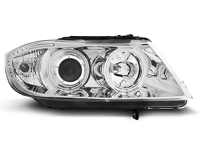 Frontlykter BMW 3 (E90/E91) 2005 - 2008 | ANGEL EYES CCFL CHROME – bilde 4