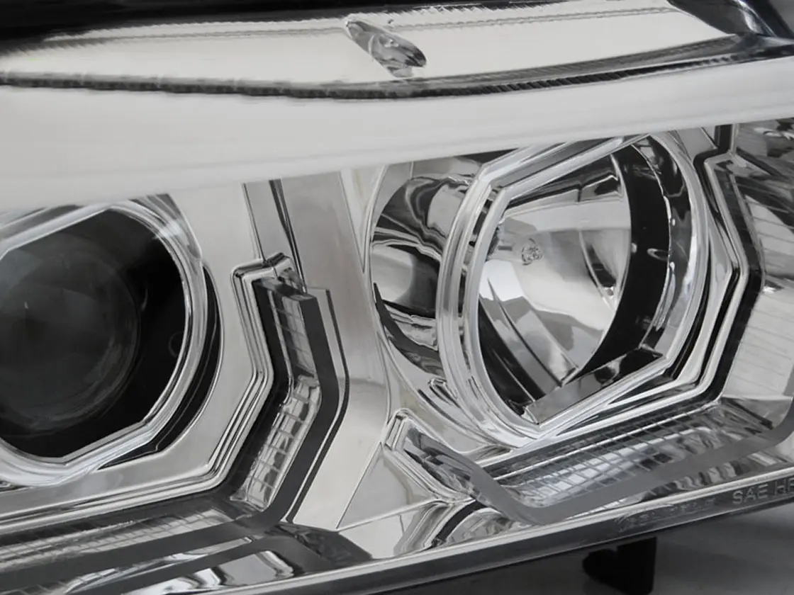Frontlykter BMW 3 (E90/E91) 2005 - 2008 | ANGEL EYES LED 3D CHROME – bilde 2