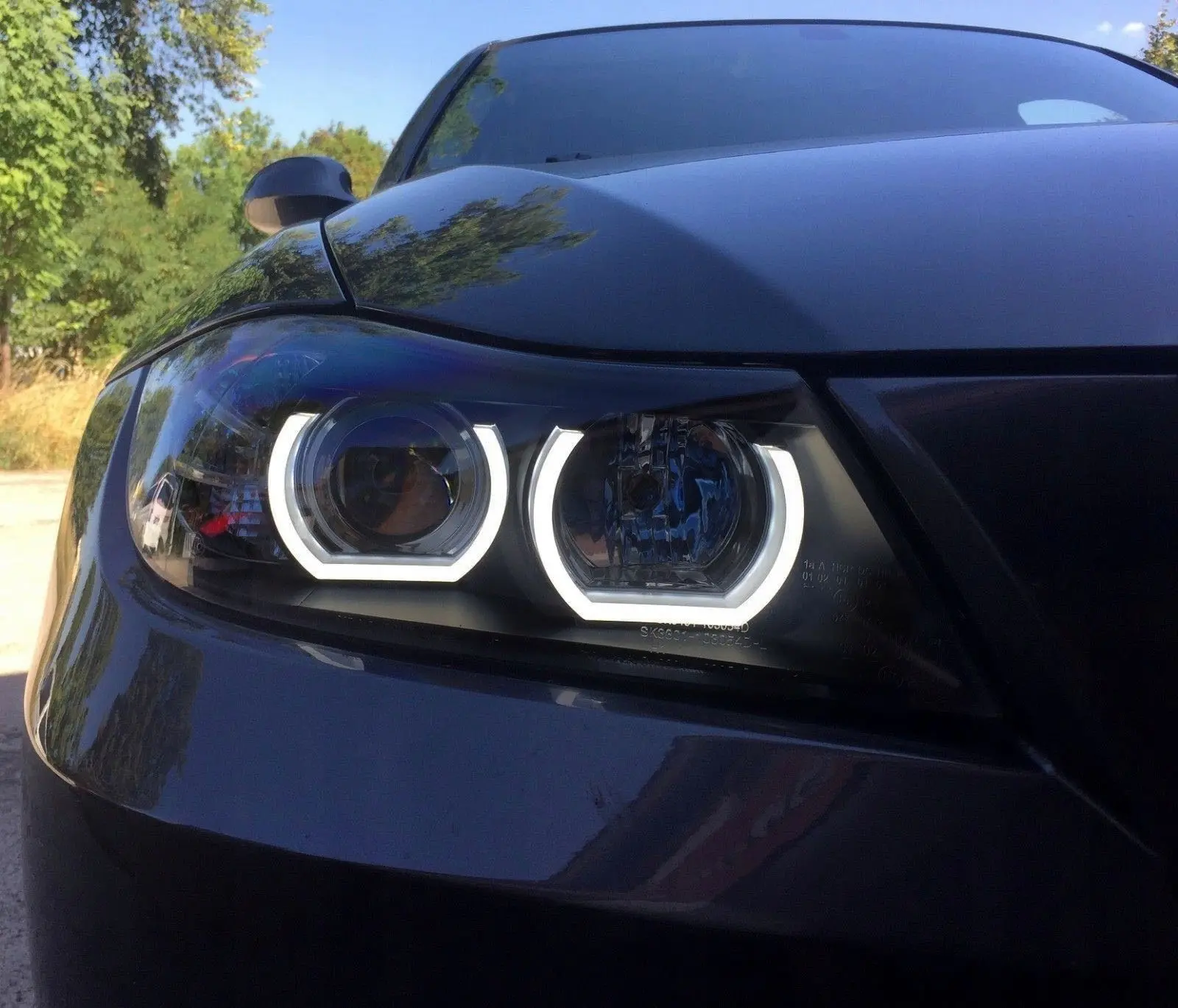 Frontlykter BMW 3 (E90/E91) 2005-2008 U-LED LIGHT 3D BLACK – bilde 6