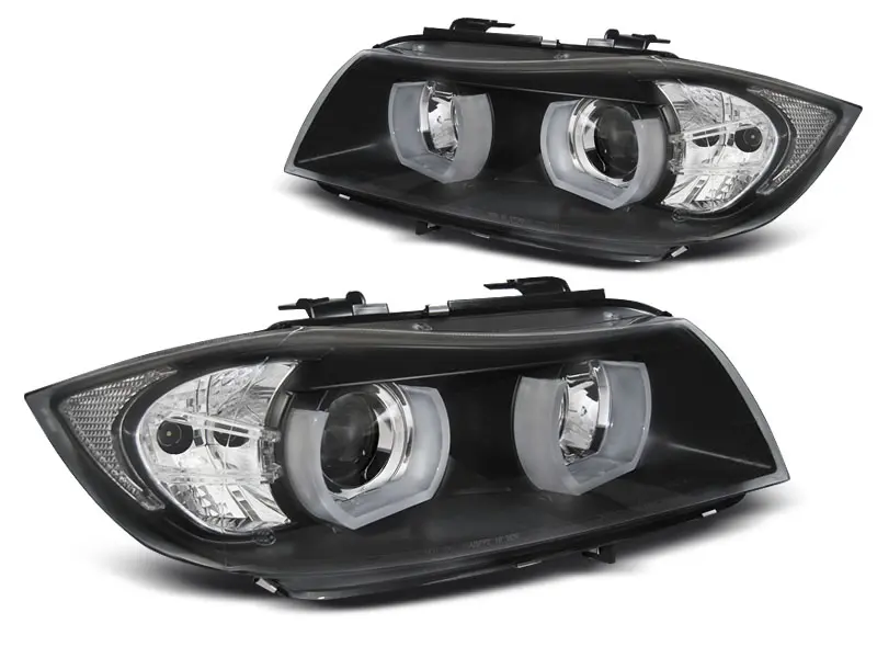 Frontlykter BMW 3 (E90/E91) 2005-2008 U-LED LIGHT 3D BLACK – bilde 9