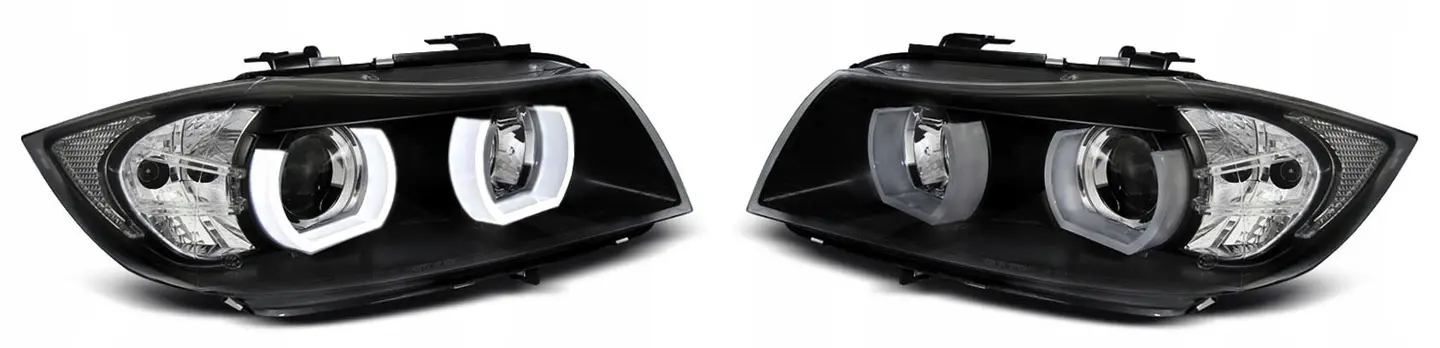 Frontlykter BMW 3 (E90/E91) 2005 - 2008 │ Xenon U-LED Light 3D Black – bilde 3