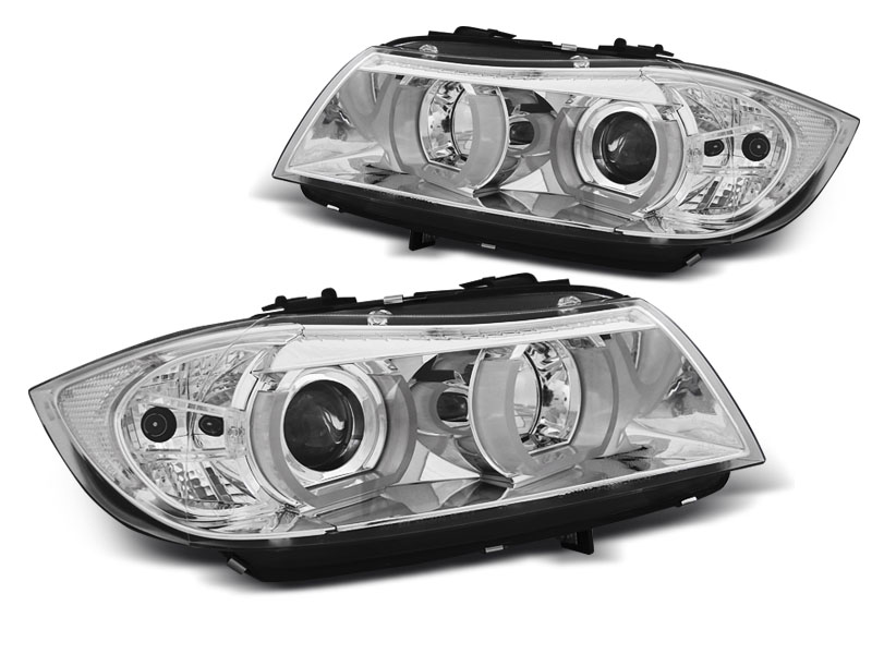 Frontlykter BMW 3 (E90/E91) 2005 - 2008 | XENON U-LED LIGHT 3D CHROME – bilde 4