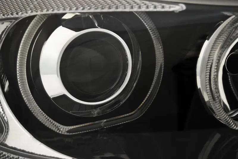 Frontlykter BMW 3 (E90/E91) 2005-2011 ANGEL EYES LED BLACK – bilde 3