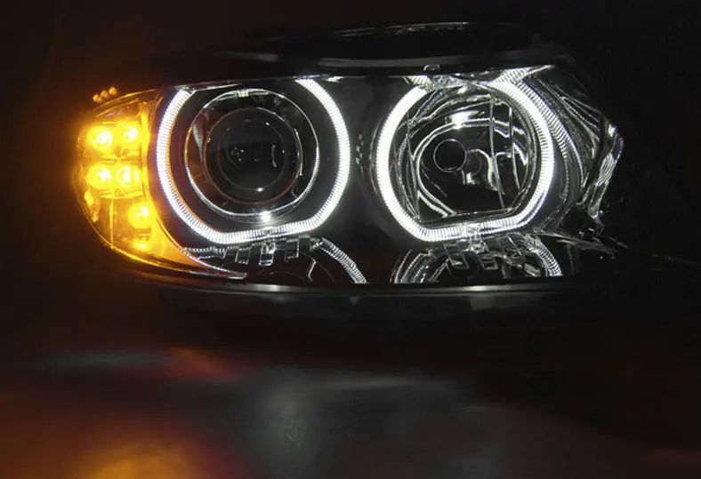 Frontlykter BMW 3 (E90/E91) 2005 - 2011 | ANGEL EYES LED INDICATOR BLACK