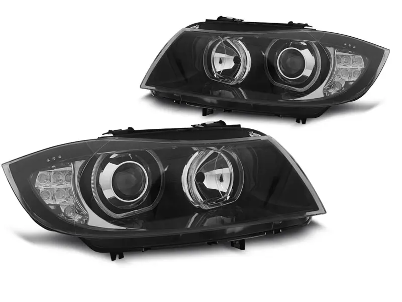 Frontlykter BMW 3 (E90/E91) 2005 - 2011 | ANGEL EYES LED INDICATOR BLACK – bilde 4
