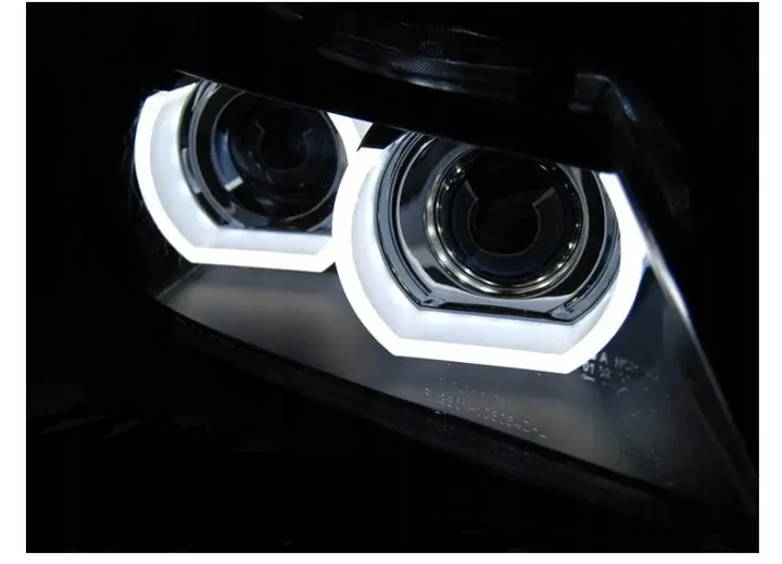 Frontlykter BMW 3 (E90/E91) 2008 - 2012 | XENON ANGEL EYES LED DRL BLACK – bilde 3