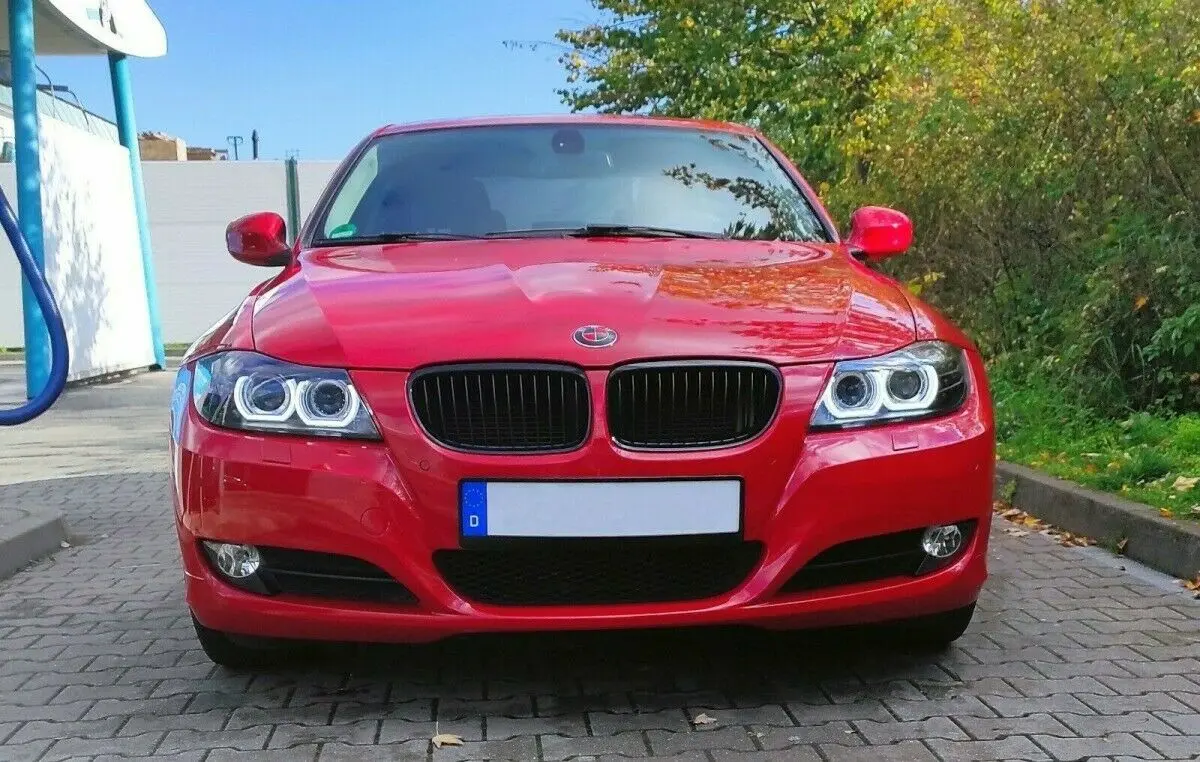 Frontlykter BMW 3 (E90/E91) 2008 - 2012 | XENON ANGEL EYES LED DRL BLACK – bilde 7