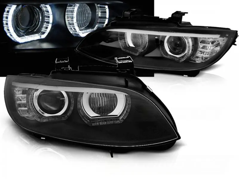 Frontlykter BMW 3 (E92) 2006 - 2010 │ XENON ANGEL EYES LED BLACK