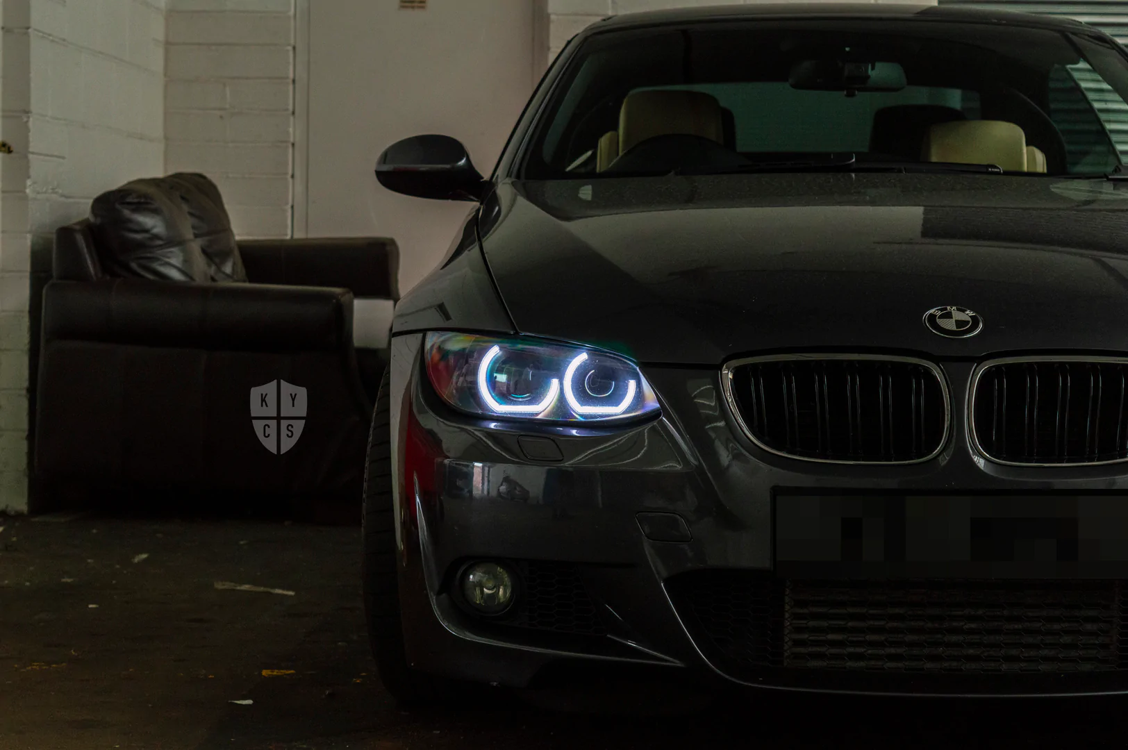 Frontlykter BMW 3 (E92) 2006 - 2010 │ XENON ANGEL EYES LED BLACK – bilde 9
