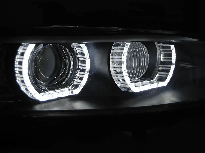 Frontlykter BMW 3 (E92/E93) 2006 - 2010 | XENON ANGEL EYES LED BLACK AFS – bilde 2