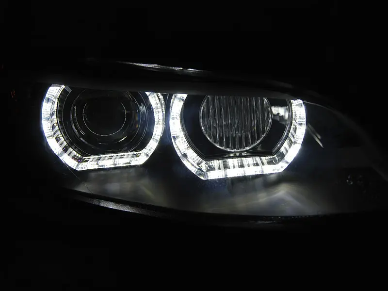 Frontlykter BMW 3 (E92/E93) 2006 - 2010 | XENON ANGEL EYES LED BLACK AFS – bilde 3