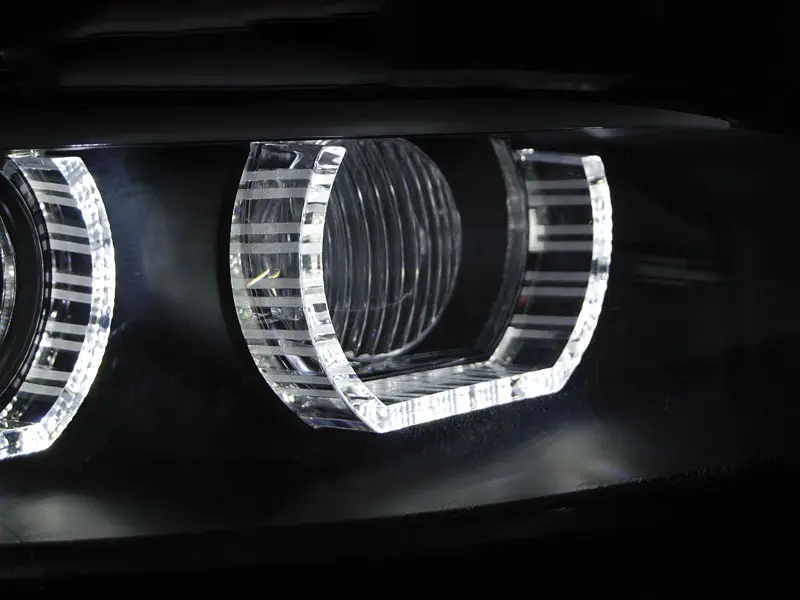 Frontlykter BMW 3 (E92/E93) 2006 - 2010 | XENON ANGEL EYES LED BLACK AFS – bilde 4