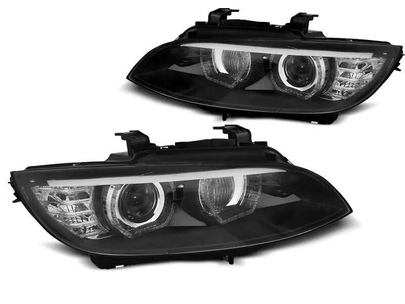 Frontlykter BMW 3 (E92/E93) 2006 - 2010 | XENON ANGEL EYES LED BLACK AFS – bilde 5