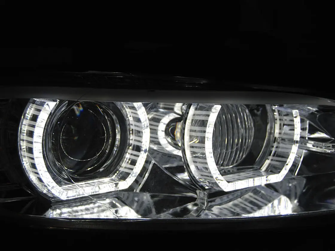 Frontlykter BMW 3 (E92/E93) 2006 - 2010 | XENON ANGEL EYES LED CHROME – bilde 2