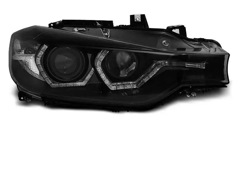 Frontlykter BMW 3 (F30/F31) 2011 - 2015  | Angel Eyes LED DRL Black – bilde 18